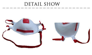 หน้ากากช่วยหายใจแบบใช้แล้วทิ้งผ้า FFP3แบบใช้ซ้ำได้ครึ่งหน้าผ้าคอตตอนแบบครึ่งหน้า - Product Image 4