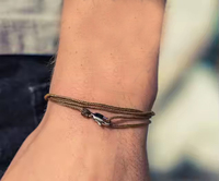 Zoro — Bracelet enroulé unisexe, cordon, marin, fait main, réglables et 100%, étanche