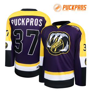 Maillot de hockey personnalisé Puck Pros 100% polyester, sublimation par transfert thermique, respirant, manches longues, séchage rapide, unisexe - Product Image 2