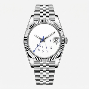 Reloj Mecánico Automático con Correa de Acero Inoxidable, Cristal de Zafiro y Fecha - Product Image 1