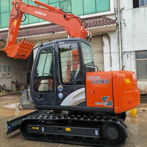 รถขุดไฮดรอลิกขนาดเล็ก Hitachi ZX70 สีเดิมจากโรงงาน เหมาะสำหรับงานก่อสร้าง แถมฟรีรางยางเสริม - Product Image 1