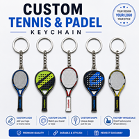 Porte-clés de tennis et padel personnalisés en gros – Porte-clés sport tendance, souvenir de club de tennis en plein air, Llaveritos Pala Padel personnalisés