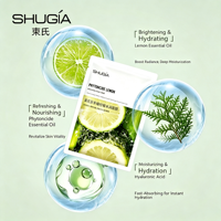 Masque facial au citron Phytoncid, hydratation intense, soulage la sécheresse, revitalise et repulpe la peau, OEM disponible
