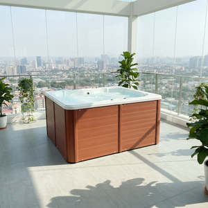 <span class=keywords><strong>Jacuzzi</strong></span> Exterior de Madera <span class=keywords><strong>para</strong></span> 5-6 Personas con <span class=keywords><strong>Calentador</strong></span> y Función de Masaje - Product Image 1