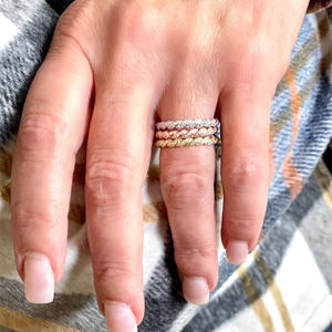 Anillo de Diamantes Q307, Oro Sólido de 18K, Corte Brillante Redondo, Color G Natural, Estilo Clásico para Boda de Mujer - Product Image 5