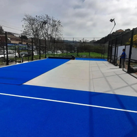 Terrain de padel panoramique Guanwang avec poteaux en acier galvanisé - Nouveau type d'équipement de terrain de tennis