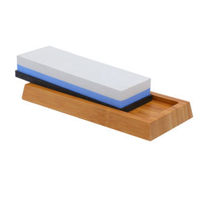 Piedra de afilar de grano <span class=keywords><strong>1000</strong></span>/4000 Piedra de afilar Corindón blanco de doble lado con almohadilla de silicona negra Afilador de piedra para cuchillos aplanadores - Product Image 4