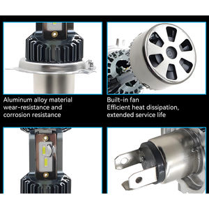 หลอดไฟหน้ารถจักรยานยนต์ M8 H4 LED 6000K DC12V-24V 3200lm 30W 10เลนส์อุปกรณ์เสริมใหม่รับประกัน2ปี GUangdong - Product Image 4