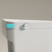 YUNJET WC intelligent avec télécommande, blanc, design épuré, à poser au sol, siège chauffant, cuvette allongée, double chasse S/P