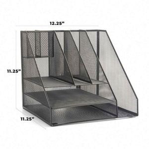 Mesh Metal 7 Compartments Office Desk <b>Organizer</b> Desk Sets <b>File</b> <b>Organizer</b> Metal Mesh <b>File</b> <b>Organizer</b> - Product Image 3