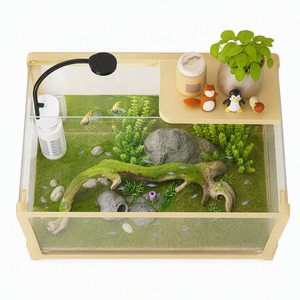 <span class=keywords><strong>Acquario</strong></span> da Tavolo Creativo per Pesci e Tartarughe con Design <span class=keywords><strong>in</strong></span> Vetro Trasparente, Reptizoo Pronto per la Spedizione, <span class=keywords><strong>Acquario</strong></span> Paesaggistico - Product Image 5