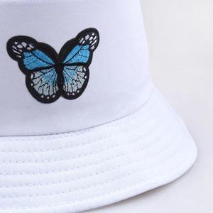 Logo brodé personnalisé 100% coton respirant doux trou de serrure soleil ombrage chaud pêcheur chapeau seau casquettes chapeaux pour hommes femmes - Product Image 5