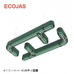 Plafonnier acoustique moderne ECOJAS sur mesure avec télécommande, couvercle en acrylique NRC 0.90 pour auditorium et salle de réunion - Product Image 1