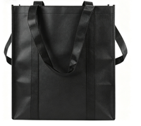 Sac de courses réutilisable en tissu non tissé biodégradable, avec logo personnalisé, en matériau recyclé, pour emballages de Noël, de mariages et de fêtes