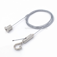 Kit de câble suspendu au plafond avec crochet de suspension Pince de câble à crochet réglable pour suspendre l'image, panneau acoustique