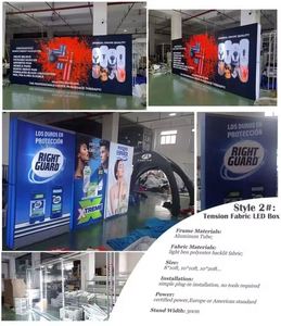 2026 Custom LED Printed Fabric Aluminum Back Wall Foldable Tool-Free Kit Indoor/Outdoor <b>Advertising</b> <b>Light</b> <b>Box</b> - Product Image 3