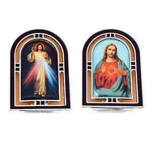 Figuras de Jesús de Colores KOMI, Marco de Arco de Esmalte, Adornos Católicos de Escritorio para Mesa, Decoración de Pared para el Hogar, Regalos Cristianos - Product Image 1