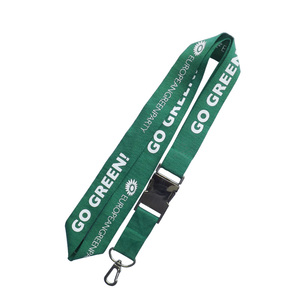 School Office Promotion Lanyard Buckle Adjustable Metal Custom Logo Silk Screen Printing Nylon Custom Size Custom Color