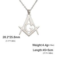 Collier maçonnique Myshape pour hommes, pendentif énergétique maçonnique, amulette en acier inoxydable, cadeau religieux, bijoux gothiques punk