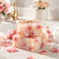 Pétales de fleurs dissolvables de qualité cosmétique pour gel douche, nettoyant corporel, savon liquide, savon artisanal et produits de soins personnels