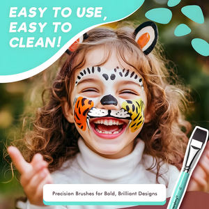 Ensemble de pinceaux synthétiques pour maquillage artistique 2026 – Pinceaux plats pour le corps des enfants avec manche en bois – Personnalisable OEM - Product Image 5