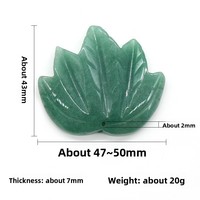 Liontin Daun Maple Kristal 50mm, Ukiran Besar, Poles, Daun Terukir, Dekorasi Pernikahan DIY