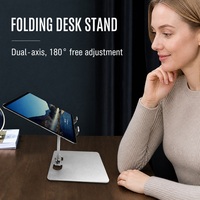 Support de tablette de bureau réglable à 360° en alliage d'aluminium de qualité supérieure, support de tablette portable pliable pour bureau, studio, vente en gros, OEM, en vrac