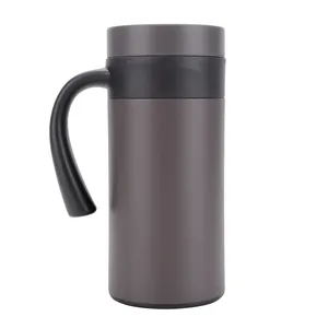 400ml 18/8 Stainless Steel Thermos Tea Cups, Double Wall Vacuum Insulated Travel Tumbler Coffee Mug With Handle