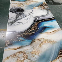 Plaques de PVC imitation marbre artificiel, modernes, écologiques, imperméables et ignifuges pour la décoration intérieure de villas et salons haut de gamme (vente en gros)