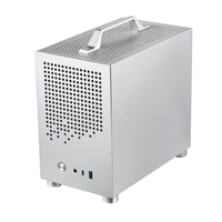 Boîtier d'ordinateur de jeu Mini ITX haute Performance vertical avec panneau latéral fenêtre SID clavier petit châssis en métal Cool ventilateur Stock