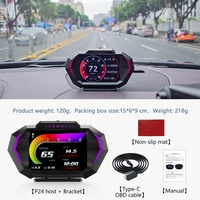 HUD OBD2 2023 con Múltiples Idiomas, GPS, Presión de Turbo P24, Pantalla de Velocidad, Medidor de Velocidad, Escáner OBD2 para Vehículos