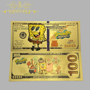 Schöne Spongebob-Banknoten Amerika Gold-Banknote Anime-Banknoten in 24k Goldplattierung - Product Image 4