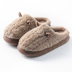 Pantuflas <span class=keywords><strong>de</strong></span> algodón para mujer, nuevo estilo Otoño Invierno, suela gruesa para parejas, zapatos cálidos <span class=keywords><strong>de</strong></span> algodón <span class=keywords><strong>de</strong></span> lana <span class=keywords><strong>de</strong></span> felpa antideslizantes para el hogar - Product Image 5