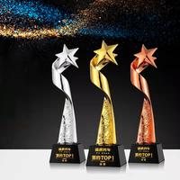 Crystal Glass Star Top Awards for Sports & Dancing Team Building Trophées et médailles élégants et bon marché gravés