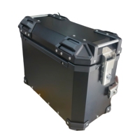 35L noir compartiment à bagages en alliage d'aluminium boîte latérale boîte de selle de moto boîte de queue