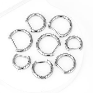 Boucles d'oreilles en forme de D sans couture en alliage de titane ASTM F136 G23, soin après-piercing, <span class=keywords><strong>boucle</strong></span> droite, piercing du <span class=keywords><strong>cartilage</strong></span> - Product Image 5