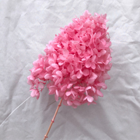 Bunga Hydrangea Kayu Sola Berkualitas Tinggi Grosir Warna Pink Hitam Abu-abu, Sentuhan Asli, Tangkai Panjang, Ramah Lingkungan, Dekorasi Rumah Natal, DIY