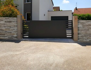 An Ninh trượt cổng Hợp kim nhôm tùy chỉnh nhà đường lái xe tự động chính thiết kế cổng - Product Image 1