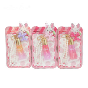 Llavero colgante 3 en 1 a base de aceite Hidratante Brillo de labios Cadena de perlas Cuidado de labios brillantes - Product Image 2