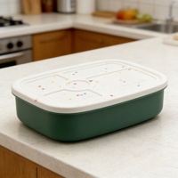 Boîte à lunch en silicone de qualité supérieure, sans BPA, écologique, portable, étanche, de qualité alimentaire, adaptée au micro-ondes, pour les enfants à l'école