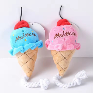 Kinghon Jouet interactif en peluche pour chien, en forme de crème glacée, qui couine, pour anniversaire, jouet à mâcher pour chien, vente en gros - Product Image 2