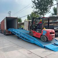 Rampe de chargement mobile pour entrepôt agricole, déchargement pliable, démontable, hydraulique, en acier au carbone, capacité de charge de 6 à 25 tonnes