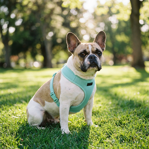 Harnais pour chien en maille réfléchissante, respirant, anti-traction, à enfiler, laisse pour chiot, réglable, maille douce réfléchissante pour chiens de petite et moyenne taille - Product Image 6