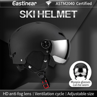Approbation CE Nouveau casque de ski professionnel d'hiver de haute qualité Casque de ski personnalisé pour adulte Casque de ski de neige à coque ABS avec lunettes