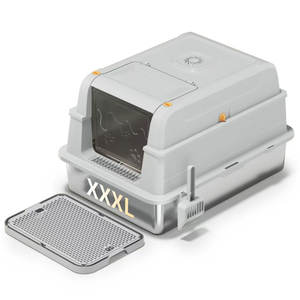 2025 XXXL Modernes Abendessen Big Space & Open Design Leicht zu reinigende Katzen toilette aus Edelstahl Spezial für Fett und Big <span class=keywords><strong>Maine</strong></span> <span class=keywords><strong>Coon</strong></span> - Product Image 4