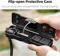 Sinyutia Travel Waterproof Case untuk Osmo Pocket 3 dengan Slot Filter Magnetik CPL/ND, 2 Slot Kartu & Tali Pergelangan Tangan