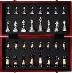 Juego de Ajedrez Portátil de Lujo de 3.5 Pulgadas, Plegable, Piezas Pesadas Hechas a Mano en Metal Acrílico Premium, Caja de Ajedrez para Interiores, Regalo para Niños - Product Image 3