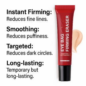 Crème lissante longue durée pour le contour des yeux 20 ml, élimination des poches sous les yeux, raffermissant, gomme instantanée pour le contour des yeux, traitement liftant instantané - Product Image 3