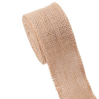 Rubans en toile de jute naturelle en gros, rouleaux de 63 mm de largeur, double face, motif uni de Noël pour emballage cadeau
