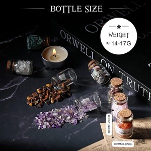 Jd đá quý Bán buôn tinh thể tự nhiên sỏi có nhu cầu chai đá quý ma thuật Thiền chai thủy tinh đầy với pha lê chip - Product Image 2